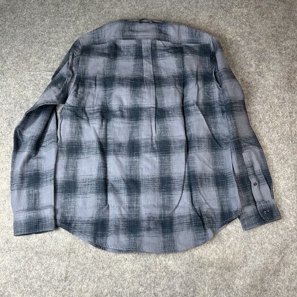 Timberland Windham Heavy Weight Flannel Mens Large Blue Plaid Workwear - Picture 6 of 8